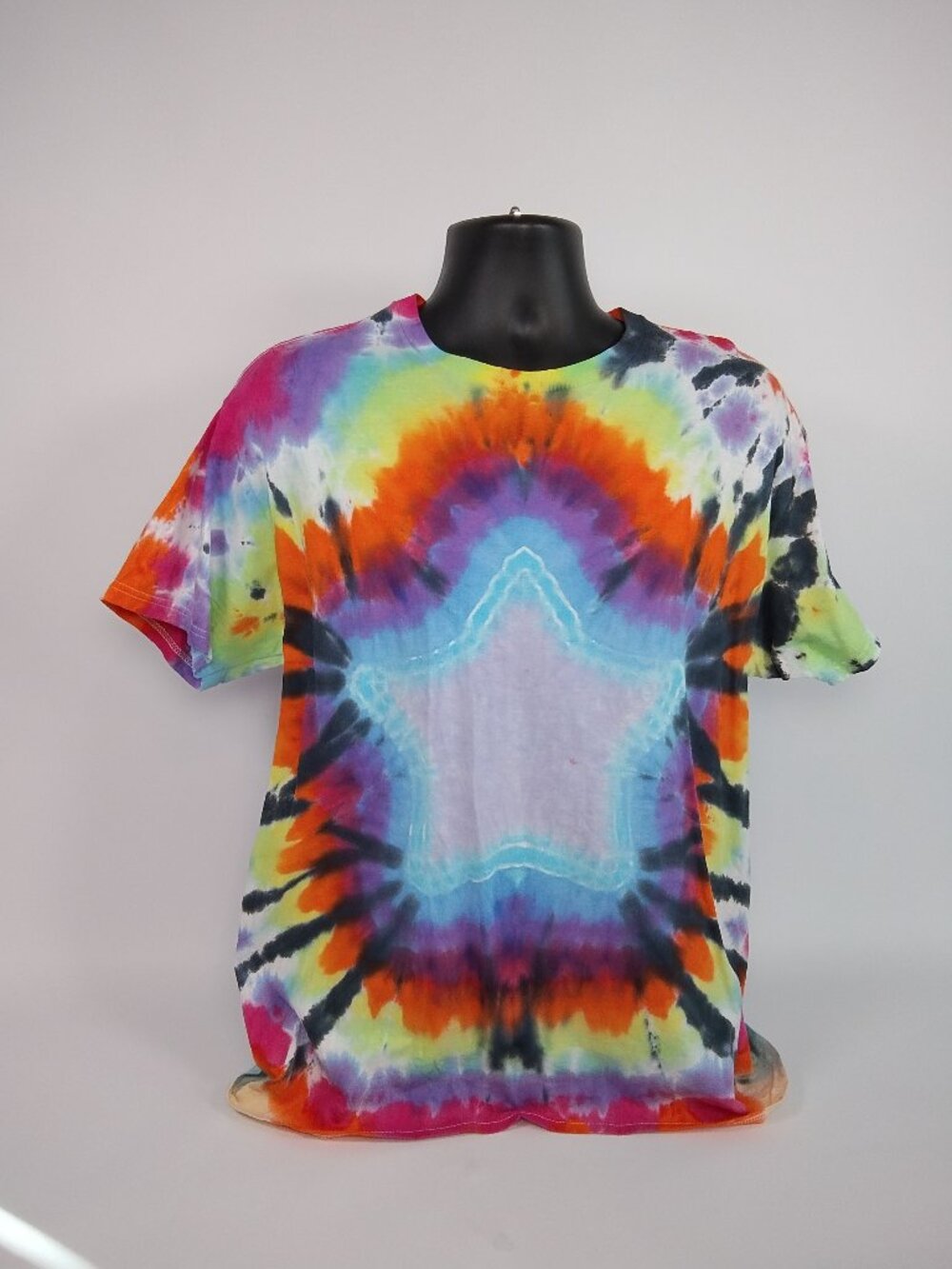 Mens Large Hanes "Star" Ice Dyed T-Shirt